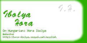 ibolya hora business card